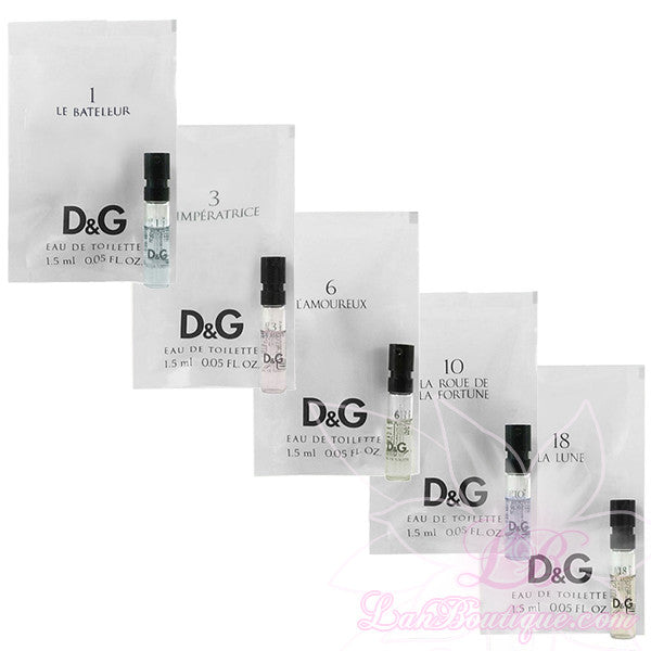 Dolce & Gabbana Anthology - 1,5ml Eau De Toilette x 5 assorted vials sample collection