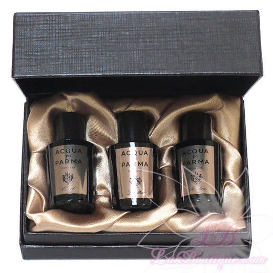 Acqua Di Parma Colonia: Ambra, Leather, Oud - 3pcs deluxe trio mini giftset