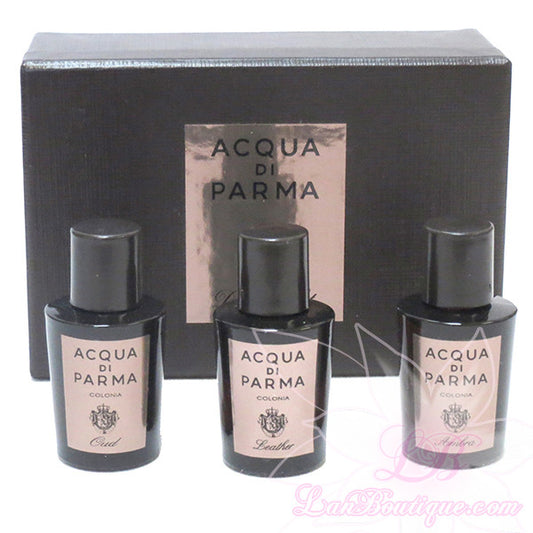 Acqua Di Parma Colonia: Ambra, Leather, Oud - 3pcs deluxe trio mini giftset