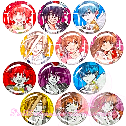 DNAngel Exhibition Monochrome Can Badges Version 2