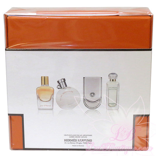 Hermes 4pcs mini set: Jour D'Hermes, Eau Des Merveilles, Voyage D'Hermes, Un Jardin Sur Le Nil