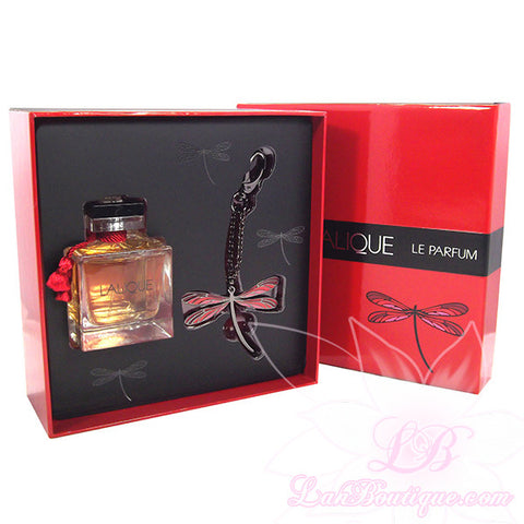 Lalique Le Parfum 2pcs giftset - 100ml /3.3 oz EDP & Dragonfly keychain