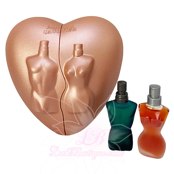 Jean Paul Gaultier Classique & Le Male  – 3,5ml / 0.11 fl.oz. – heart case giftset
