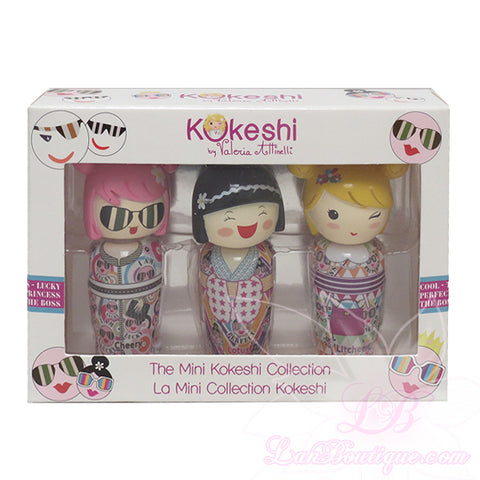 Kokeshi by Valeria Attimelli 3 pcs mini set: Cheery, Litchee, Lotus