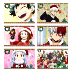 My Hero Academia Merry! Christmas! Fair in Animate Limited Edition Postcards