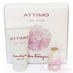 Attimo L'eau Florale by Salvatore Ferragamo 2 pcs mini giftset:  EDT & body lotion